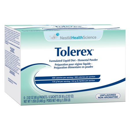 TOLEREX Elemental Powder Unflavored 2.82 oz Packet, PK 6 10043900458059